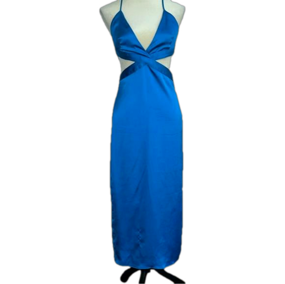 Zara Blue Cut-Out Dress